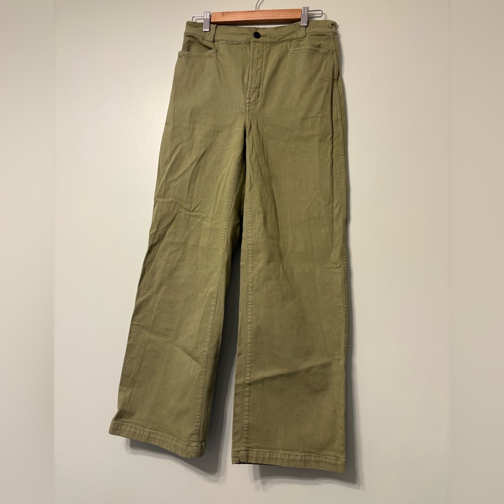 Madewell Spring Green Wide Leg Pants